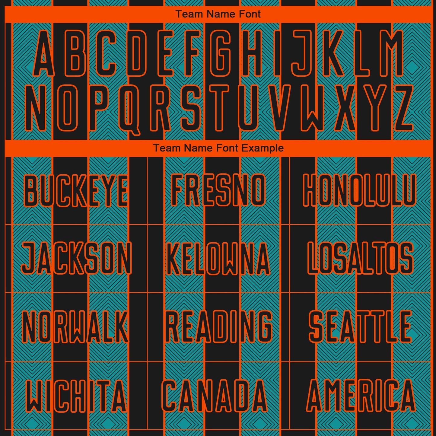 Custom Black Teal-Orange Pinstripe Line Sports Sublimation Soccer Uniform Jersey Limited