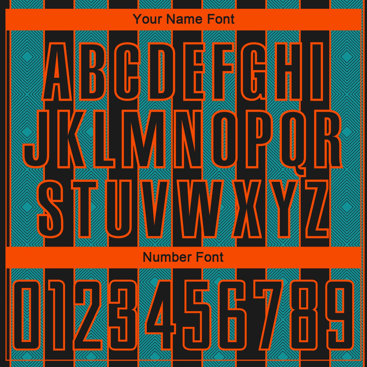 Custom Black Teal-Orange Pinstripe Line Sports Sublimation Soccer Uniform Jersey Limited