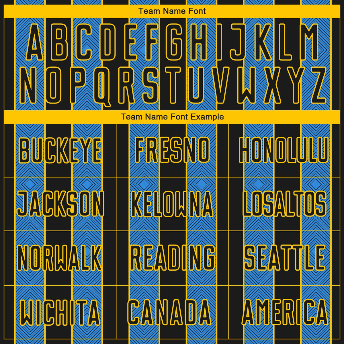 Custom Black Powder Blue-Yellow Pinstripe Line Sports Sublimation Soccer Uniform Jersey Limited