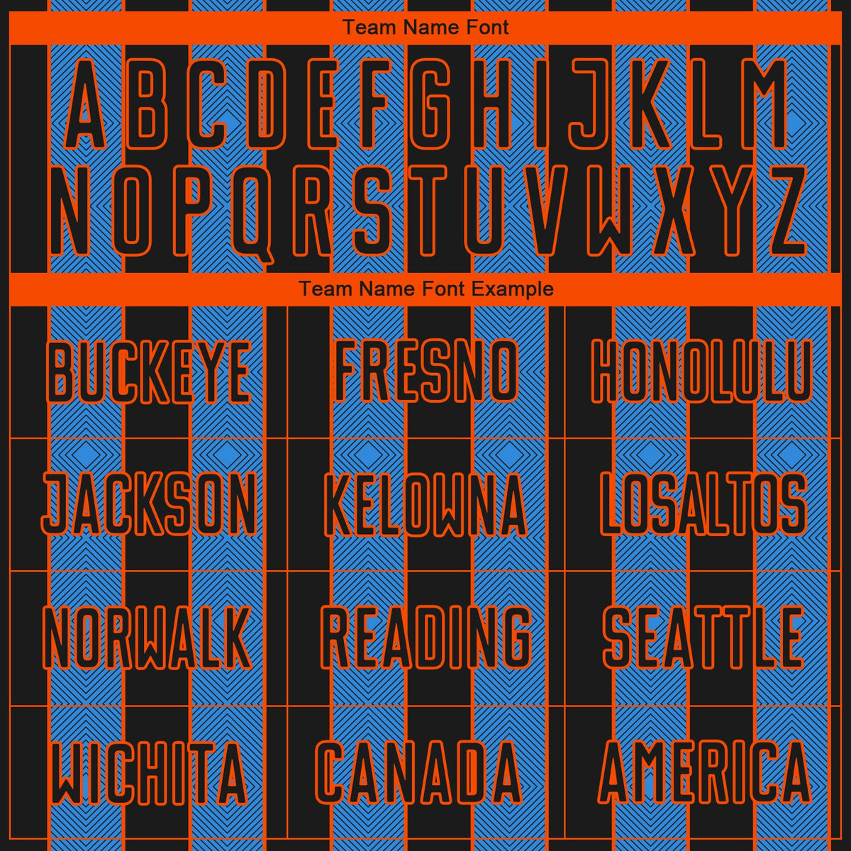 Custom Black Powder Blue-Orange Pinstripe Line Sports Sublimation Soccer Uniform Jersey Limited