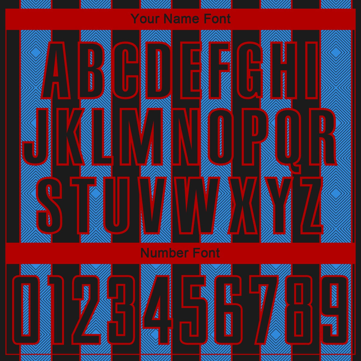 Custom Black Powder Blue-Red Pinstripe Line Sports Sublimation Soccer Uniform Jersey Limited