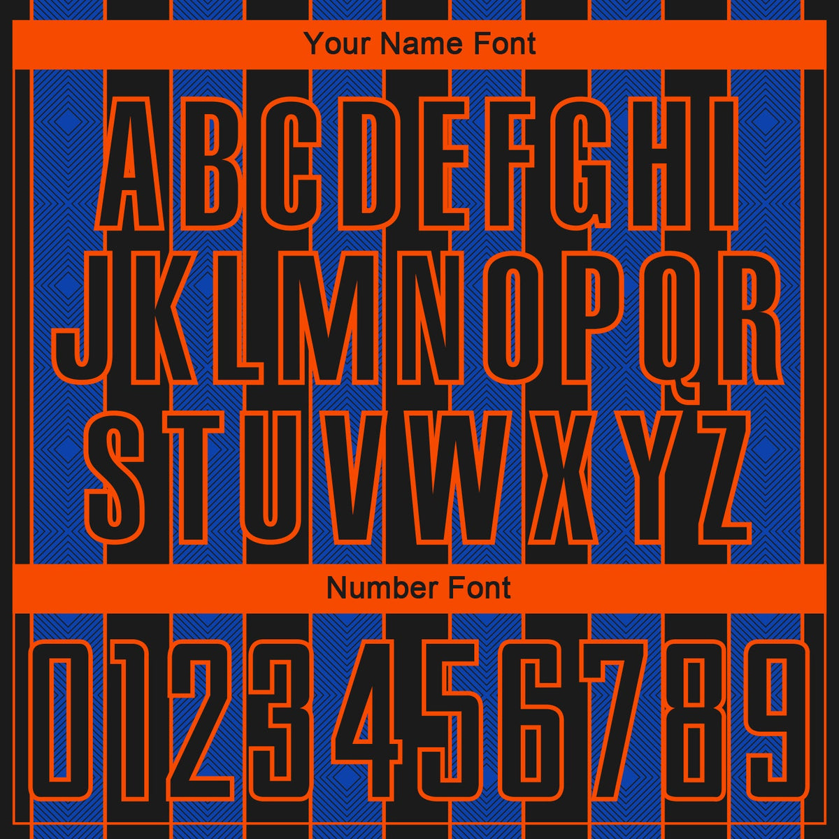 Custom Black Thunder Blue-Orange Pinstripe Line Sports Sublimation Soccer Uniform Jersey Limited