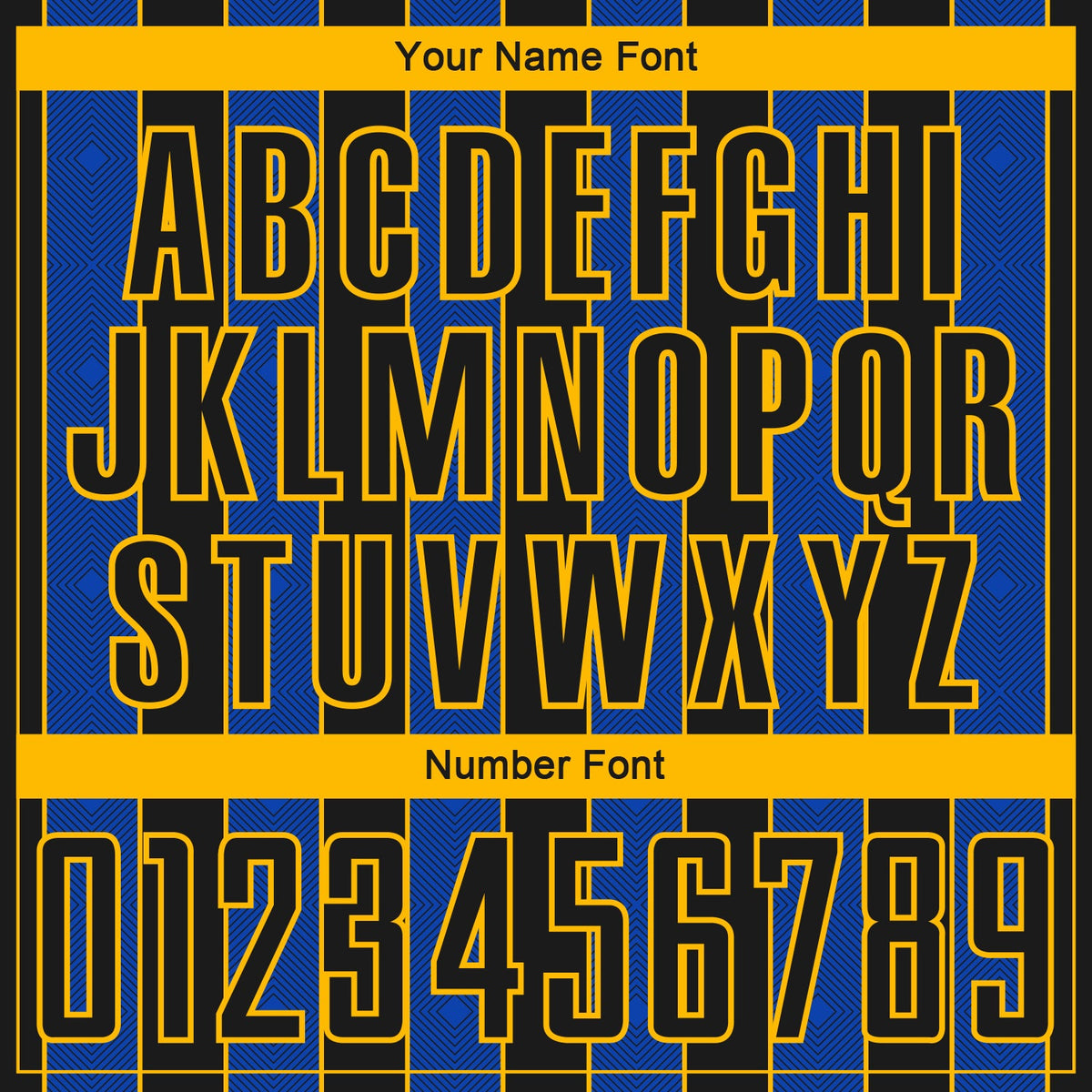 Custom Black Thunder Blue-Gold Pinstripe Line Sports Sublimation Soccer Uniform Jersey Limited