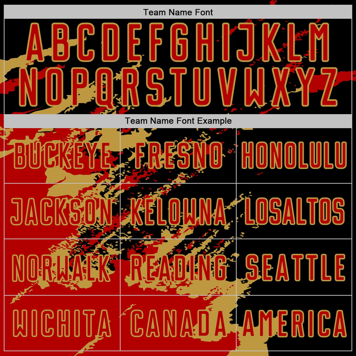 Custom Black Red-Old Gold Abstract Fragment Art Splash Sports Sublimation Soccer Uniform Jersey Limited