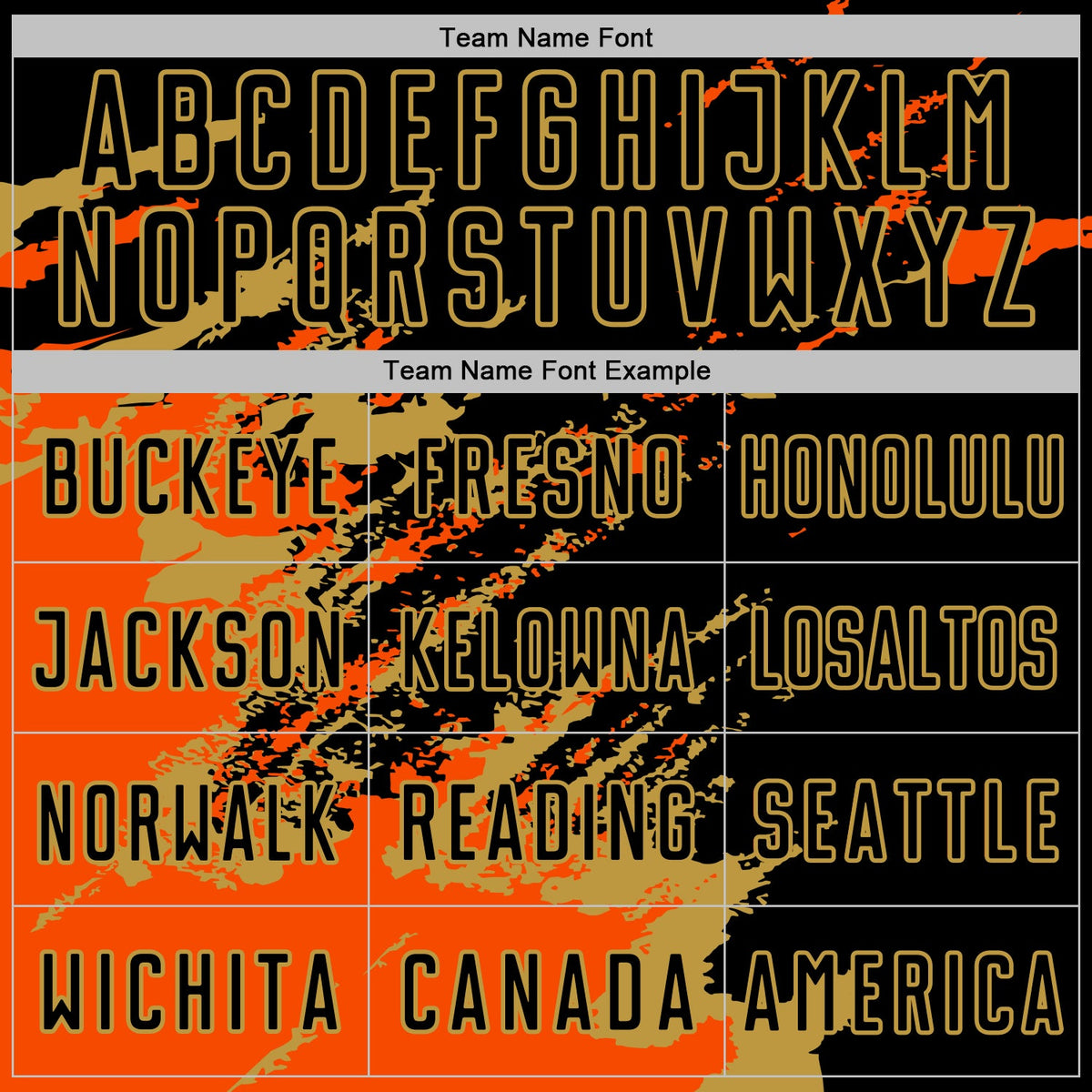 Custom Black Orange-Old Gold Abstract Fragment Art Splash Sports Sublimation Soccer Uniform Jersey Limited