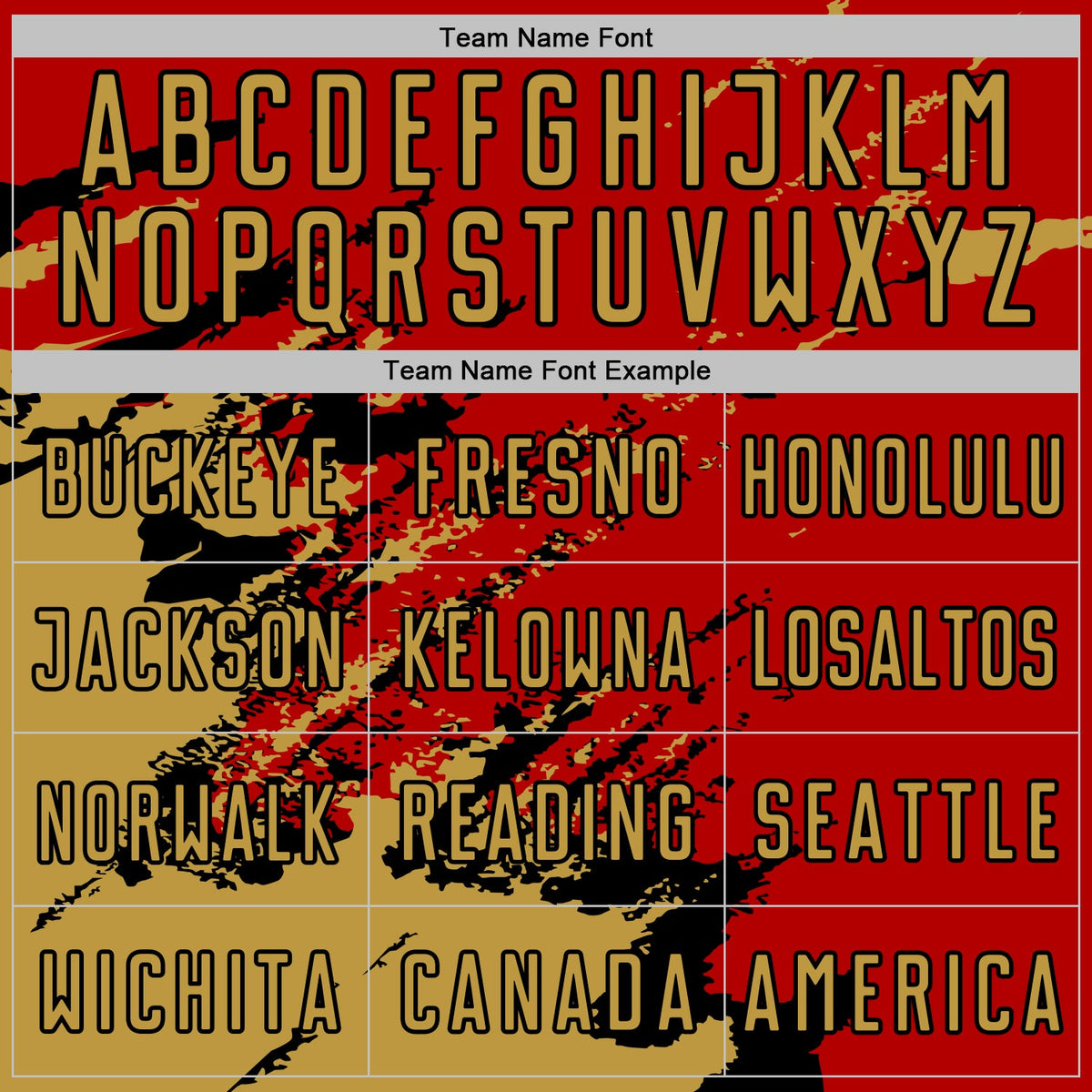 Custom Red Old Gold-Black Abstract Fragment Art Splash Sports Sublimation Soccer Uniform Jersey Limited