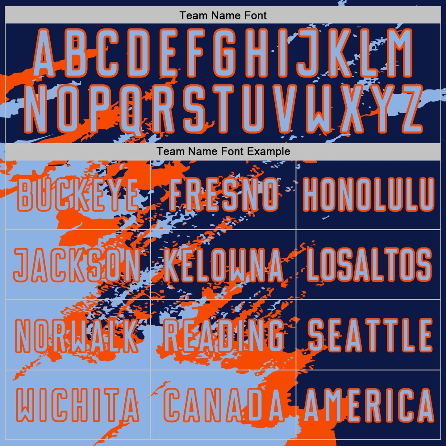 Custom Navy Light Blue-Orange Abstract Fragment Art Splash Sports Sublimation Soccer Uniform Jersey Limited