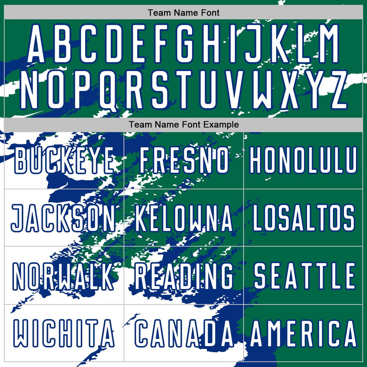 Custom Kelly Green White-Royal Abstract Fragment Art Splash Sports Sublimation Soccer Uniform Jersey Limited