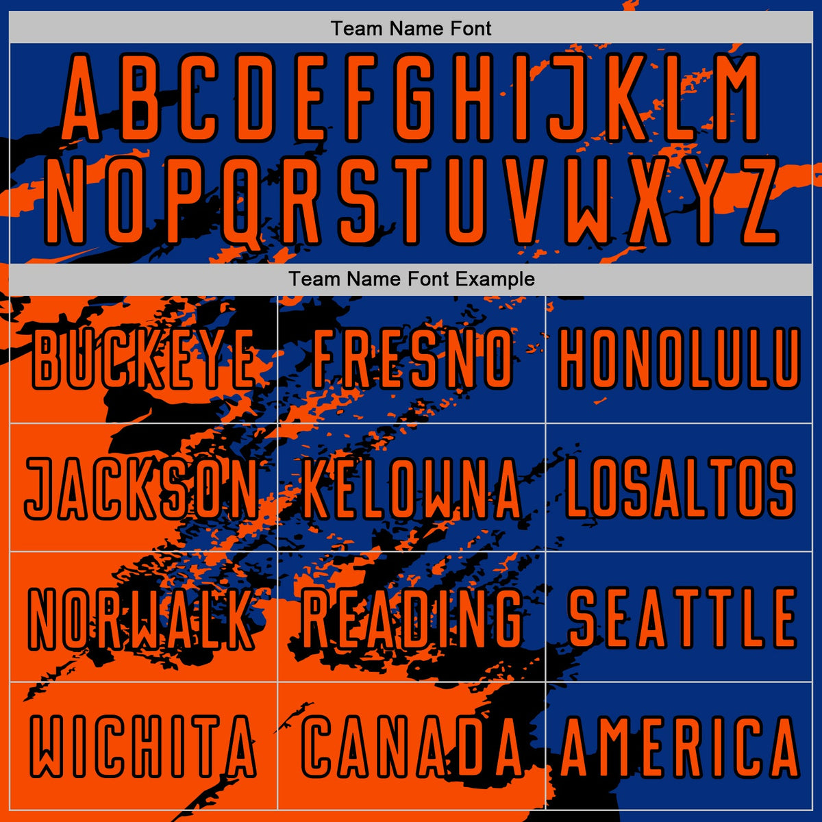 Custom Royal Orange-Black Abstract Fragment Art Splash Sports Sublimation Soccer Uniform Jersey Limited