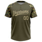 Custom Olive Vegas Gold-Camo 3D Pattern Salute To Service Two-Button Unisex Softball Jersey Limited