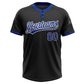 Custom Black Royal-White Two-Button Unisex Softball Jersey Limited