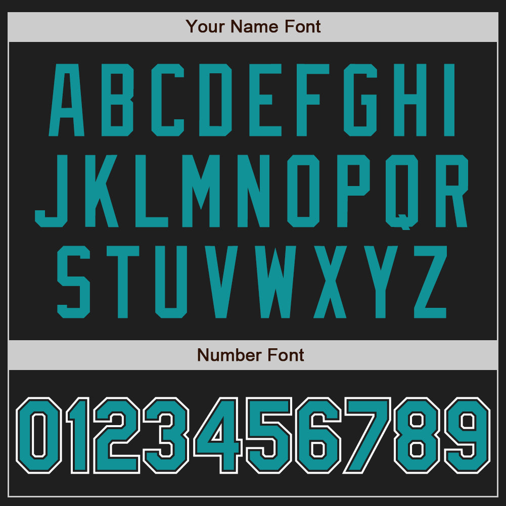 Custom Black Teal-White Two-Button Unisex Softball Jersey Limited