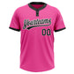 Custom Pink Black-White Two-Button Unisex Softball Jersey Limited