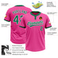 Custom Pink Kelly Green-White Two-Button Unisex Softball Jersey Limited