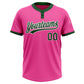 Custom Pink Green-White Two-Button Unisex Softball Jersey Limited