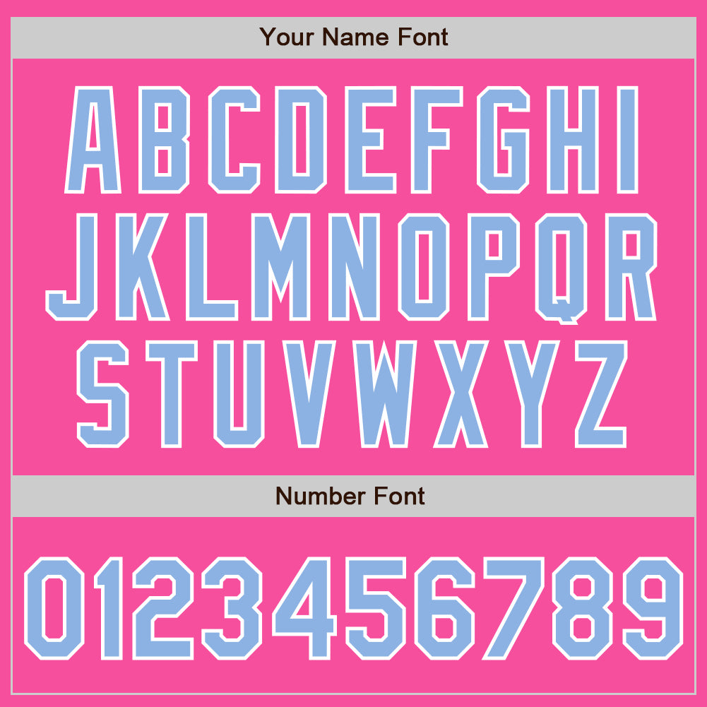 Custom Pink Light Blue-White Two-Button Unisex Softball Jersey Limited