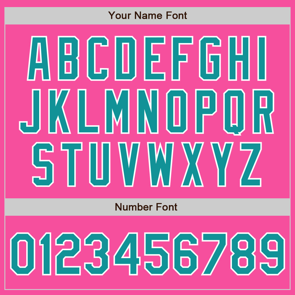 Custom Pink Teal-White Two-Button Unisex Softball Jersey Limited