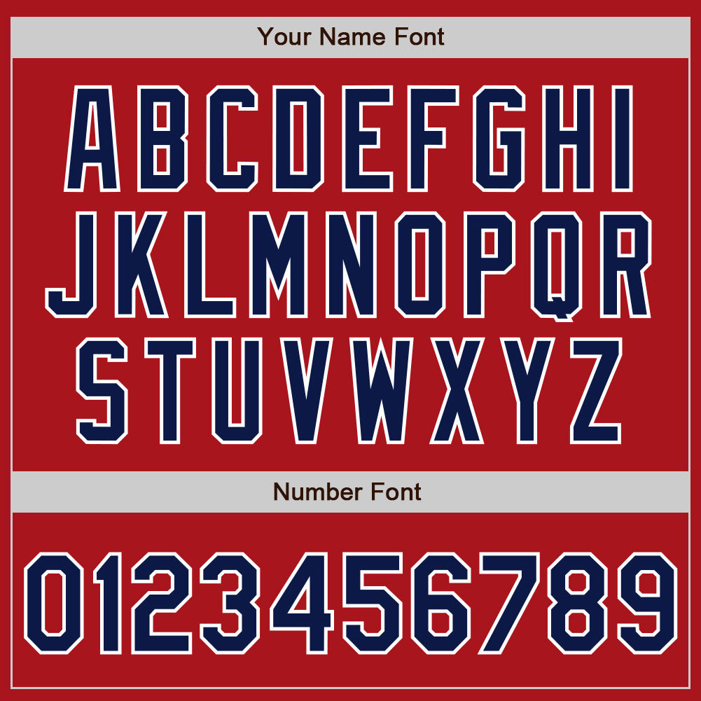 Custom Red Navy-White Two-Button Unisex Softball Jersey Limited