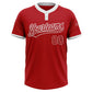 Custom Red Red-White Two-Button Unisex Softball Jersey Limited