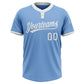 Custom Light Blue White Two-Button Unisex Softball Jersey Limited