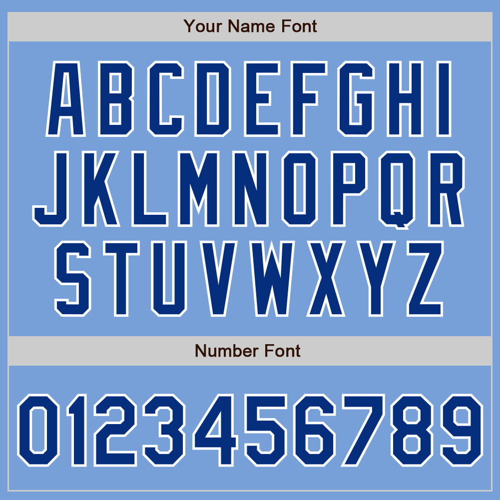 Custom Light Blue Royal-White Two-Button Unisex Softball Jersey Limited