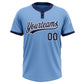 Custom Light Blue Navy-White Two-Button Unisex Softball Jersey Limited