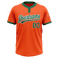 Custom Orange Kelly Green-White Two-Button Unisex Softball Jersey Limited
