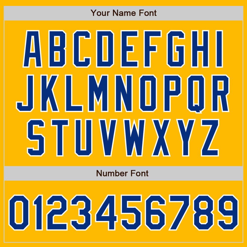 Custom Gold Royal-White Two-Button Unisex Softball Jersey Limited