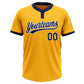 Custom Gold Navy-White Two-Button Unisex Softball Jersey Limited