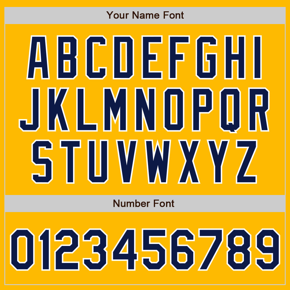 Custom Gold Navy-White Two-Button Unisex Softball Jersey Limited