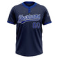 Custom Navy Royal-White Two-Button Unisex Softball Jersey Limited
