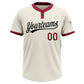 Custom Cream Crimson-Black Two-Button Unisex Softball Jersey Limited