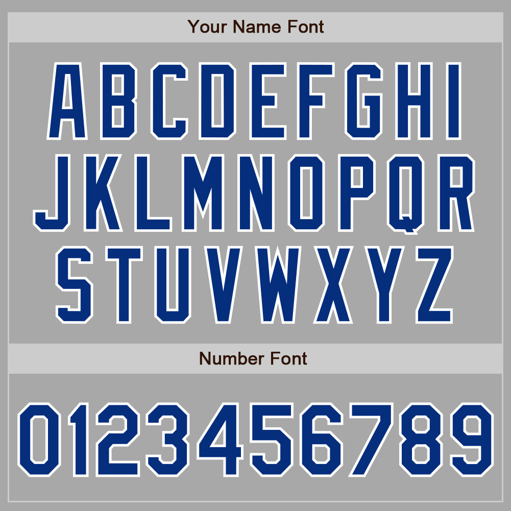 Custom Gray Royal-White Two-Button Unisex Softball Jersey Limited