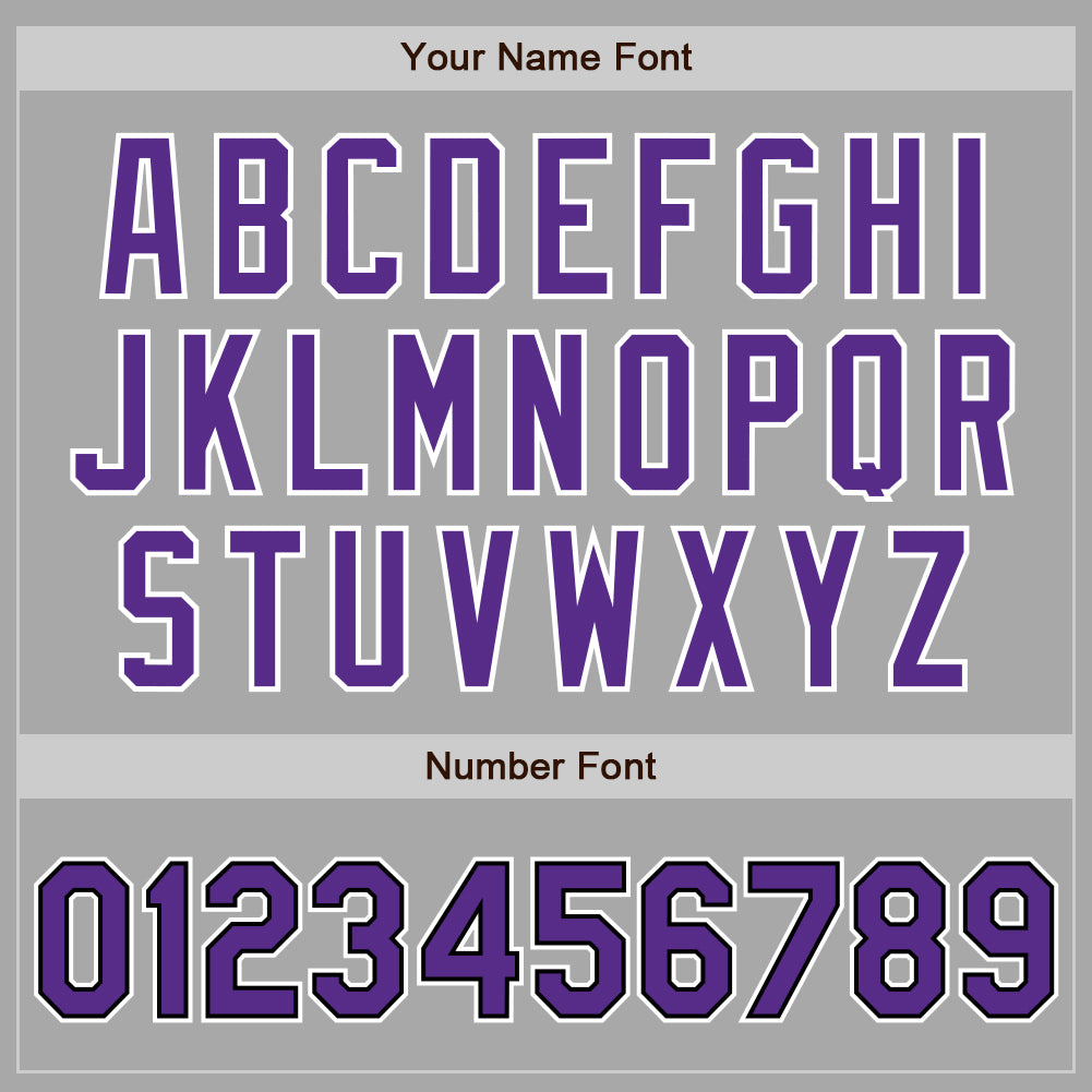 Custom Gray Purple-Black Two-Button Unisex Softball Jersey Limited