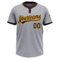Custom Gray Brown-Gold Two-Button Unisex Softball Jersey Limited