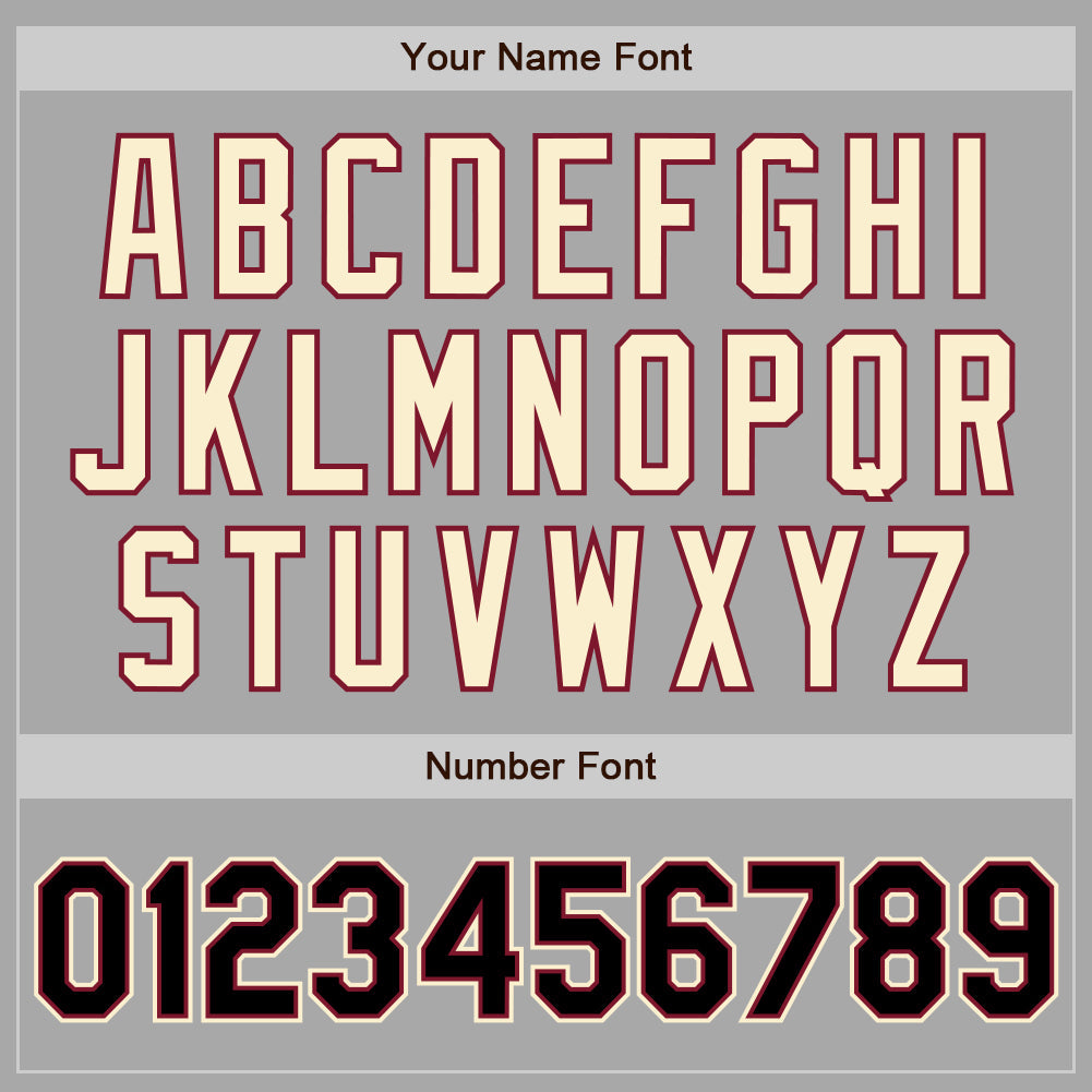 Custom Gray Black Crimson-Cream Two-Button Unisex Softball Jersey Limited