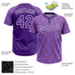 Custom Purple Purple-White 3D Pattern Two-Button Unisex Softball Jersey Limited