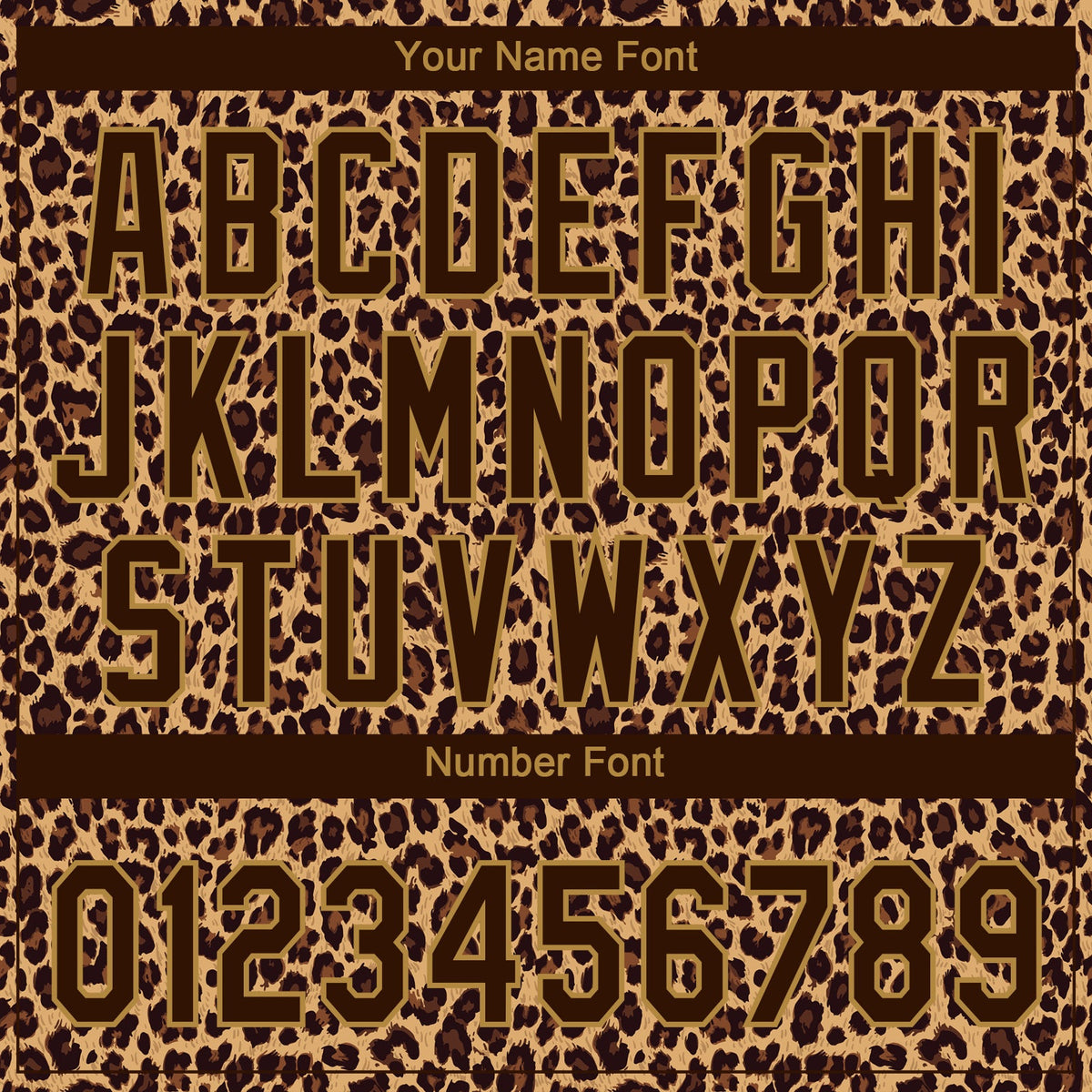 Custom Brown Brown-Old Gold 3D Pattern Leopard Two-Button Unisex Softball Jersey Limited