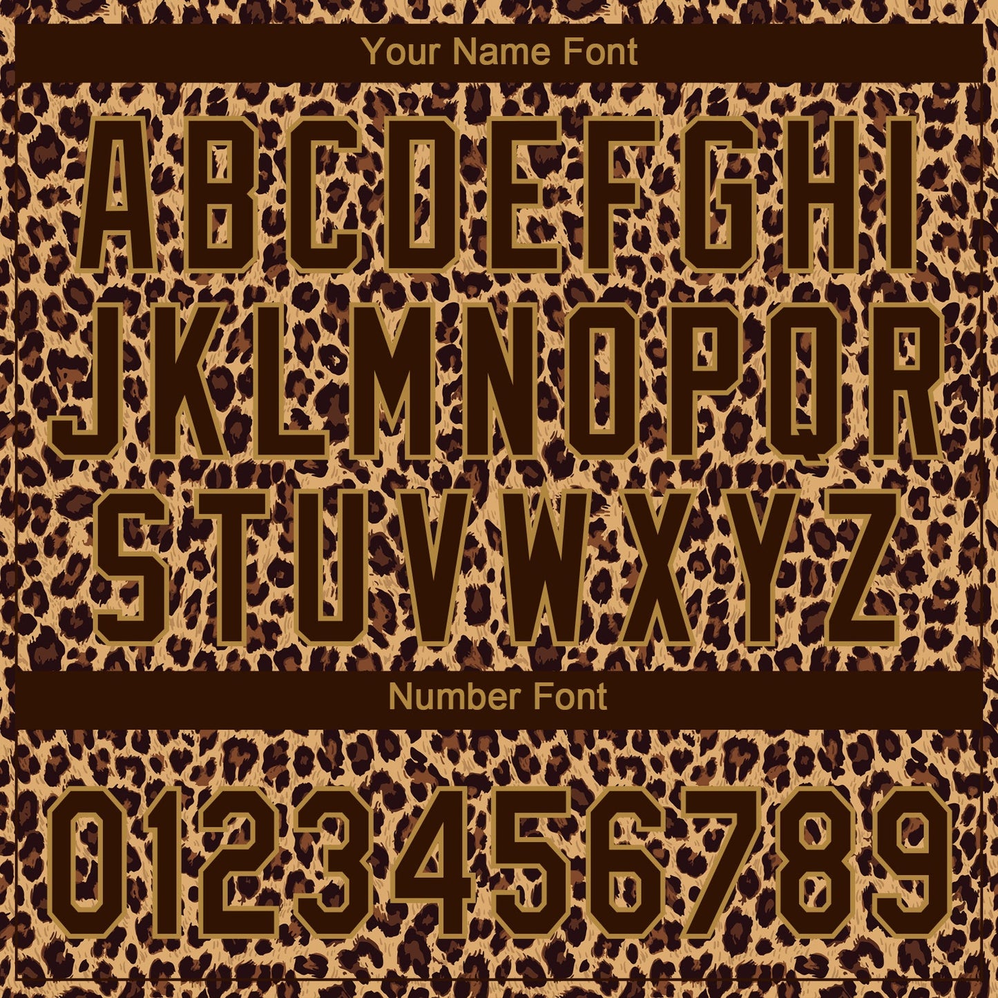 Custom Brown Brown-Old Gold 3D Pattern Leopard Two-Button Unisex Softball Jersey Limited