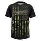 Custom Camo Black-Old Gold 3D American Flag Salute To Service Two-Button Unisex Softball Jersey Limited