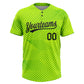 Custom Neon Green Black 3D Pattern Two-Button Unisex Softball Jersey Limited