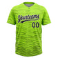 Custom Neon Green Black-White 3D Pattern Two-Button Unisex Softball Jersey Limited