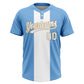 Custom Light Blue White-Old Gold 3D Pattern Two-Button Unisex Softball Jersey Limited