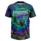 Custom Tie Dye Teal-White 3D Two-Button Unisex Softball Jersey Limited