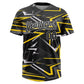 Custom Black Black-Gold 3D Pattern Two-Button Unisex Softball Jersey Limited