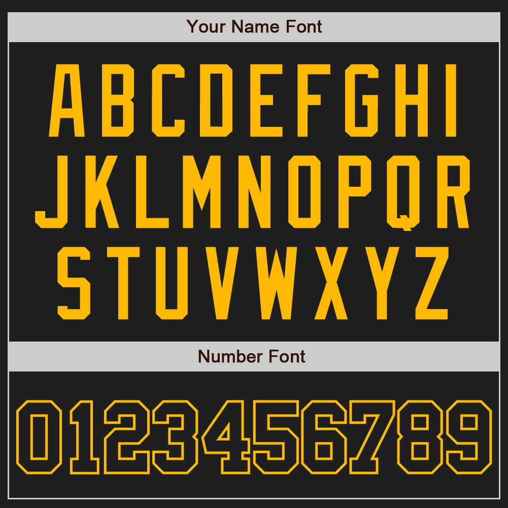 Custom Black Black-Gold Two-Button Unisex Softball Jersey Limited