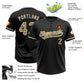 Custom Black Camo-City Cream Two-Button Unisex Softball Jersey Limited