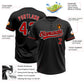 Custom Black Red-White Two-Button Unisex Softball Jersey Limited