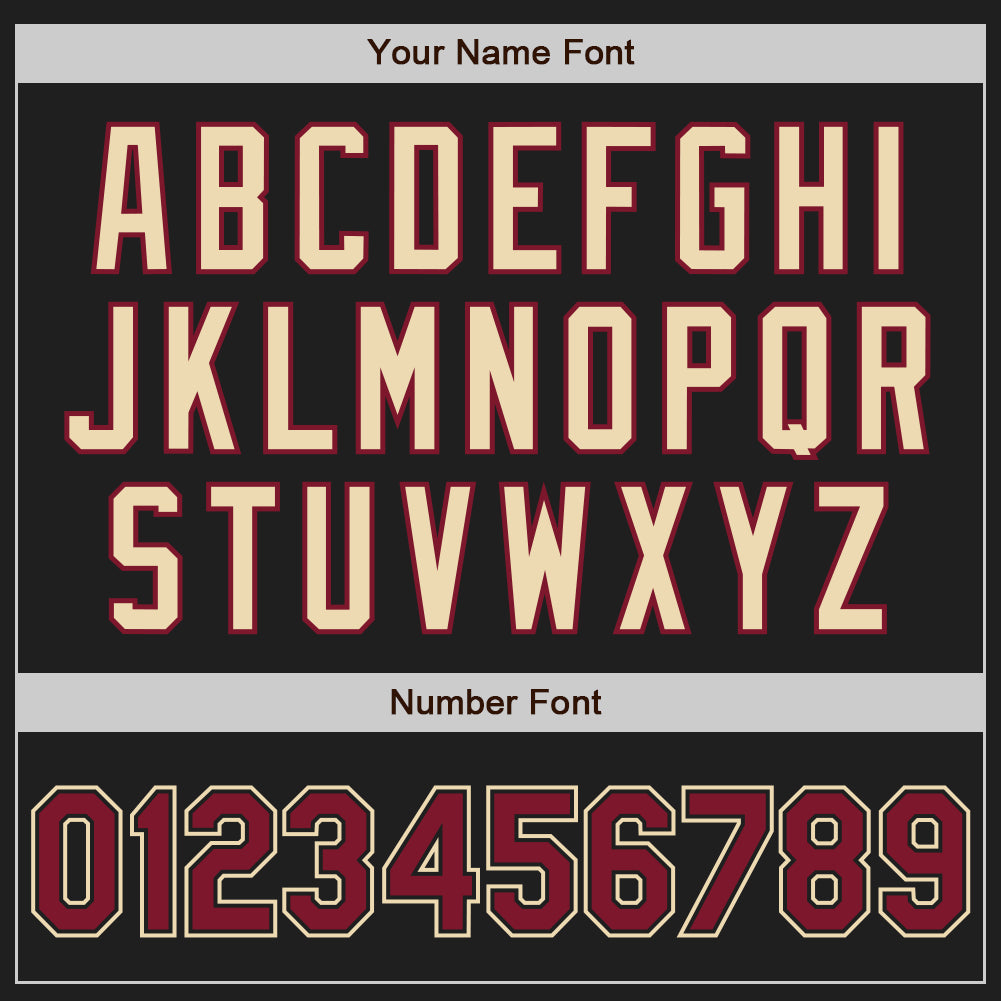 Custom Black Crimson-City Cream Two-Button Unisex Softball Jersey Limited