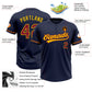 Custom Navy Crimson-Yellow Two-Button Unisex Softball Jersey Limited